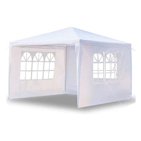 2x2 M Folding Party Tent With Wall Side Panel Aluminium Gazebo Marquee Waterproof Canopy Tent