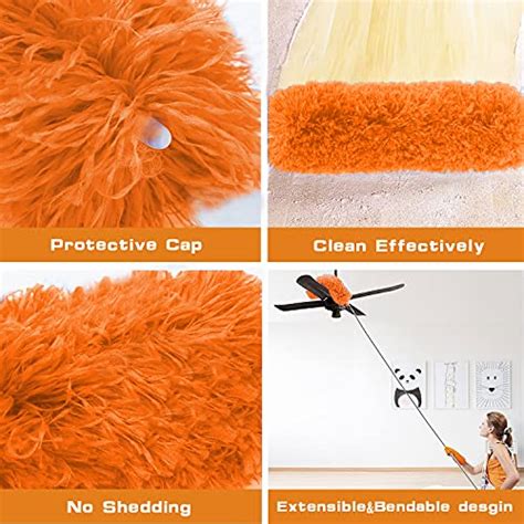 Microfiber Duster Feather Duster Kit With 100 Inch Telescoping Extension Pole Reusable