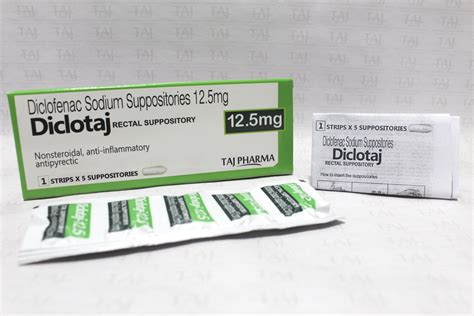 Diclofenac Sodium Suppositories 12 5mg Manufacturer In India Taj