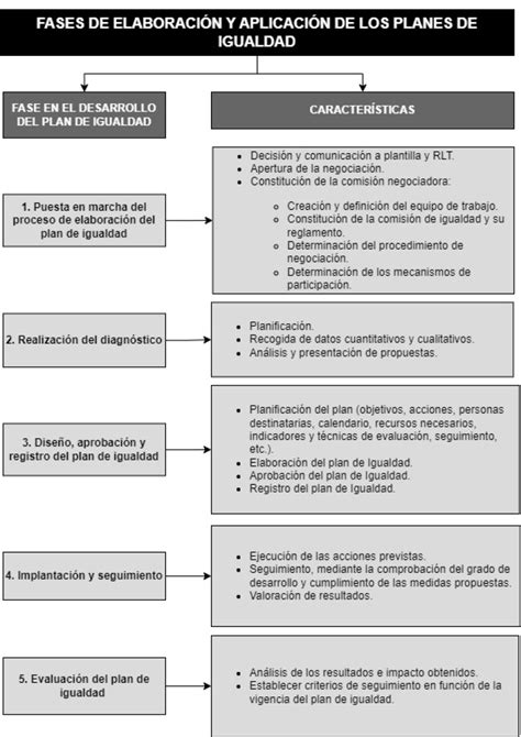 Cuáles son las fases del plan de igualdad Vademecum Legal