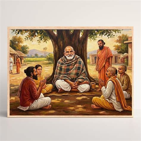 neem karoli baba print spiritual poster hindu god home decor