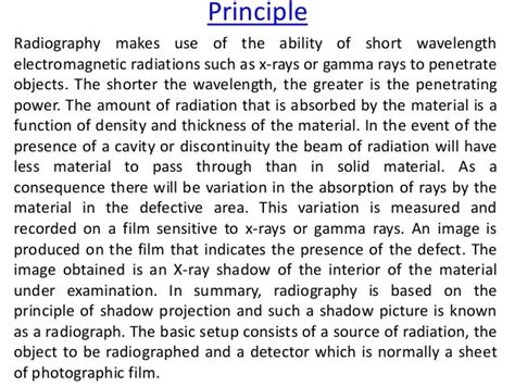 Radiography techniques