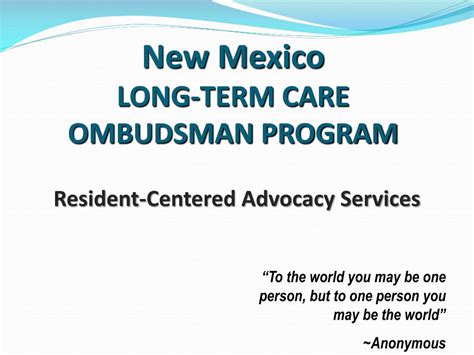 Ppt Effective Advocacy In Long Term Care Settings A Team Approach