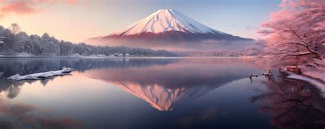 Premium Photo Mount Fuji Mountains Landscape Near Lake Kawaguchi