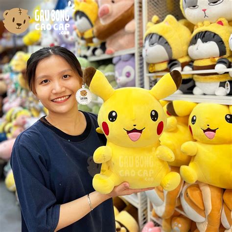 Gấu Bông Pikachu Pikachu Bông Lông Mịn