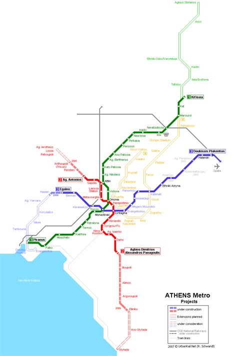 Athens Greece Subway Map