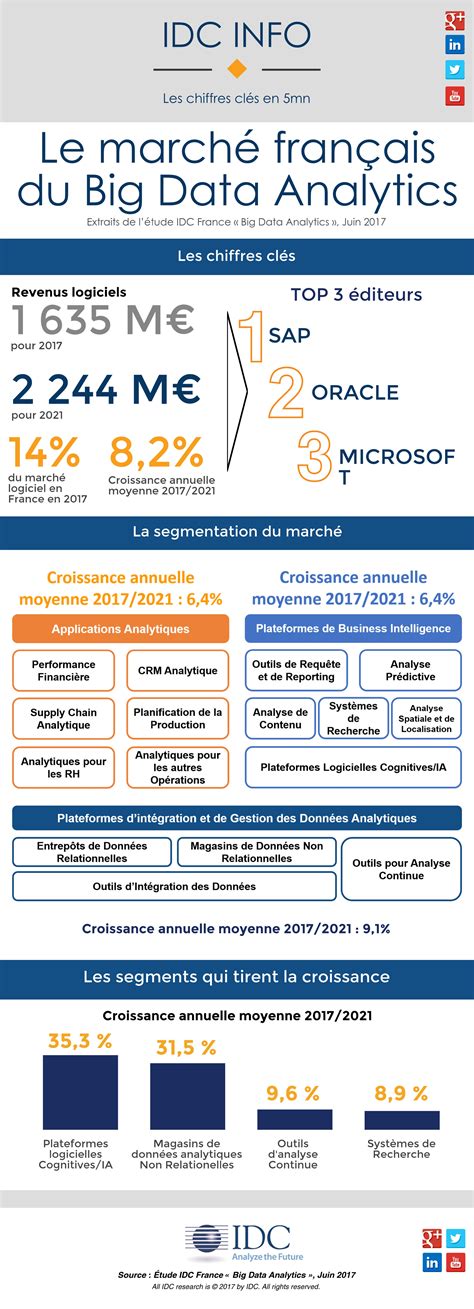 Le March Fran Ais Du Big Data En Une Infographie Selon Idc