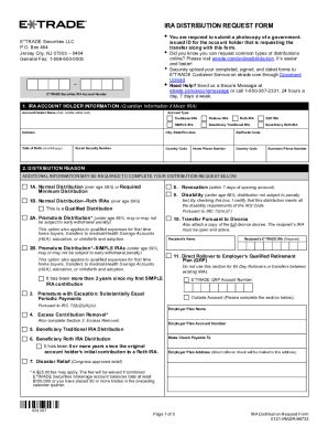 2021 2025 ETrade IRA Distribution Request Form Fill Online Printable