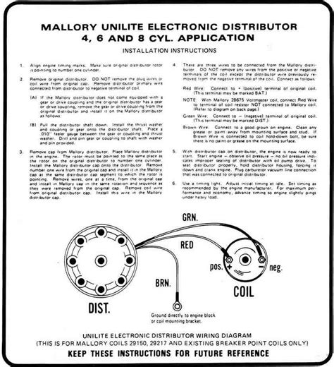 Mallory Unilite Distributor Wiring