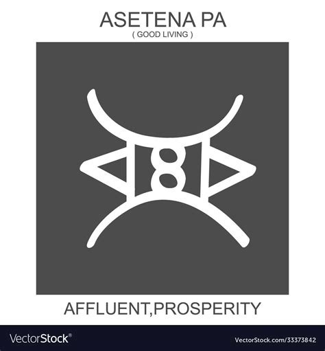 Icon With Adinkra Symbol Asetena Pa Cartoon Vector Cartoondealer The