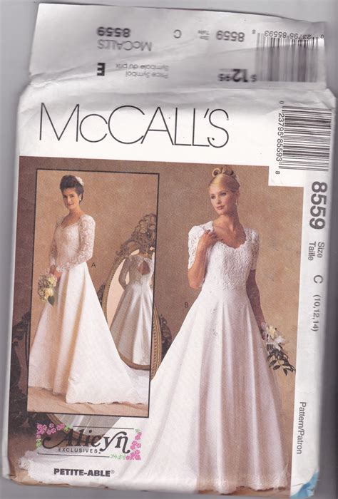 Mccall S Pattern Uncut Alicyn Wedding Bridal Gown Dress