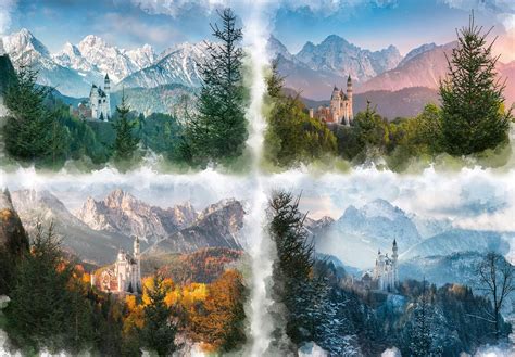 Amazon Ravensburger Neuschwanstein Castle Through The Seasons