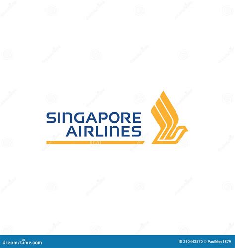 Editorial Del Logotipo De Singapore Airlines Ilustrativo En El Fondo