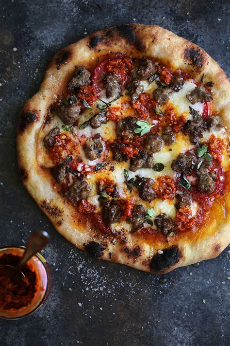 Spicy Sausage Pizza With Sausage Calabrian Chilies And Honey