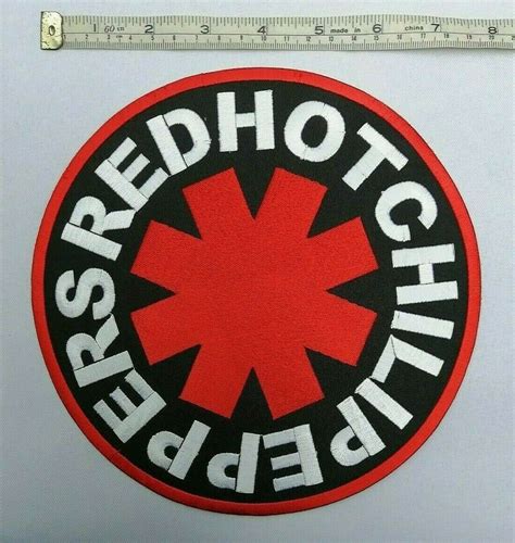 Large Red Hot Chili Peppers Band Music Rock Logo Embroidered Iron On