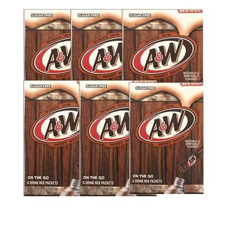 A W Singles To Go Powder Packets Sugar Free Non Carbonated Root Beer