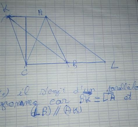 Exercice 21 Tracer Un Triangle ABC Et Construire Le Point K Tel QueCK