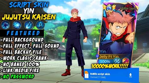 NEW Script Skin Yin Jujutsu Kaisen Itadori Yuji No Password Full Effect