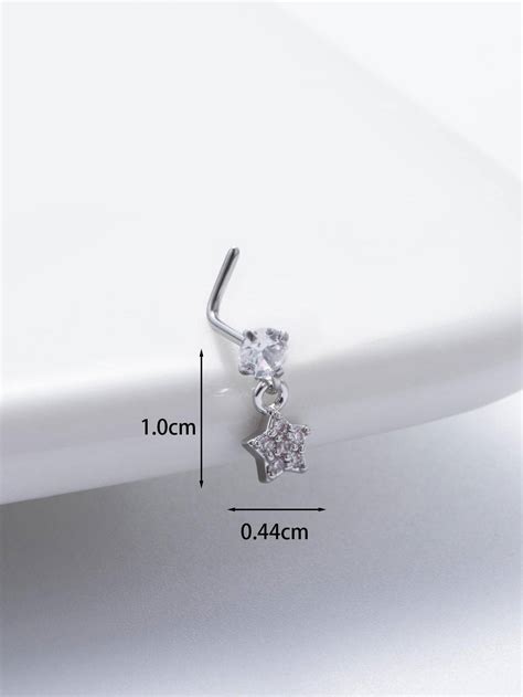 Rhinestone Star Decor Nose Ring Shein Usa