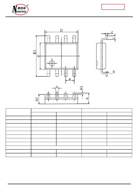 NCE3007S Datasheet 6 7 Pages NCEPOWER NCE P Channel Enhancement Mode