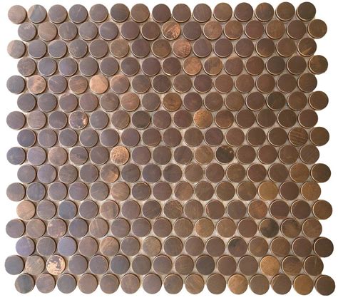 Penny Round Antique Copper Mosaic Tile Emtt54 Cop At Copper Mosaic Tile Copper Mosaic