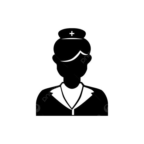 Nurse Silhouette Character Icon Design Nurse Silhouette Character