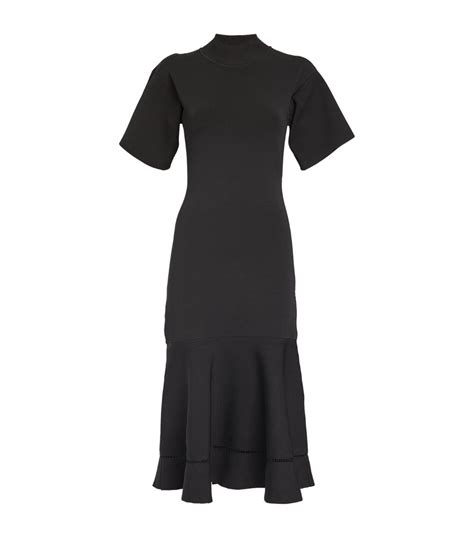 Womens Victoria Beckham Black T Shirt Midi Dress Harrods Us