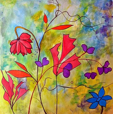 Pinturas Flores Abstractas Modernas Floral Wall Art Canvases Floral