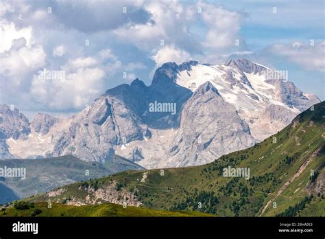 Marmolada The Highest Mountain Of Dolomites On The Borders Between