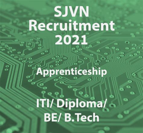 Sjvn Recruitment 2021 Apprentices 280 Posts Iti Diploma Be B