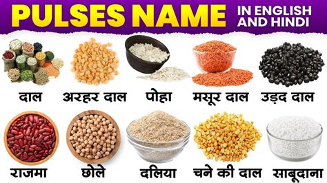 Pulses name in english and hindi दल क नम इगलश म Dalo ke