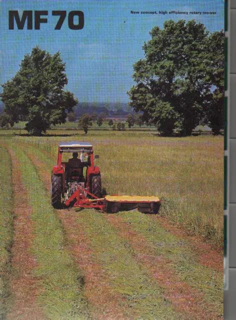 Massey Ferguson Andmf70and Rotary Drum Mower Brochure Leaflet Eur 675