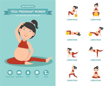 Yoga Pregnant Women Healthcare Infographics Illustration 3239511