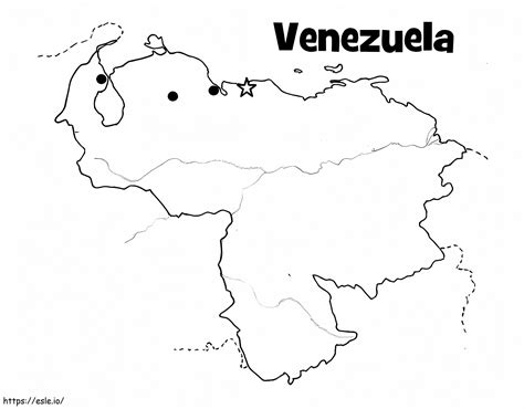 Venezuela Map Coloring Page