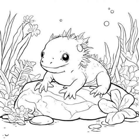 Download Baby Lizard Coloring Page Coloring Pages Online Creative Fabrica