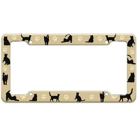 Cat Kitten Fantastic Pattern License Plate Frame