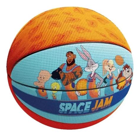 Pelota Basket Space Jam N5 Drb Juvenil Recreativa Goma Color Celeste