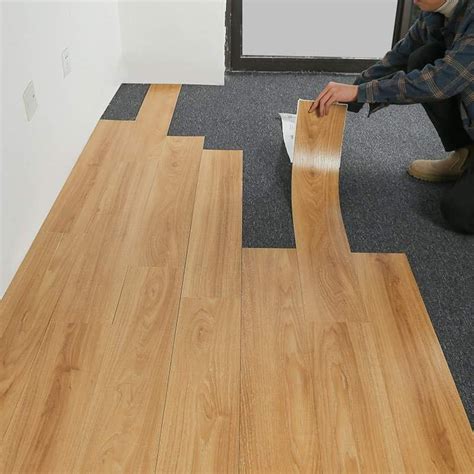 36pcx 2mm Thick 91x15cm Wooden Vinyl Floor Stickers Self Adhesive Pvc