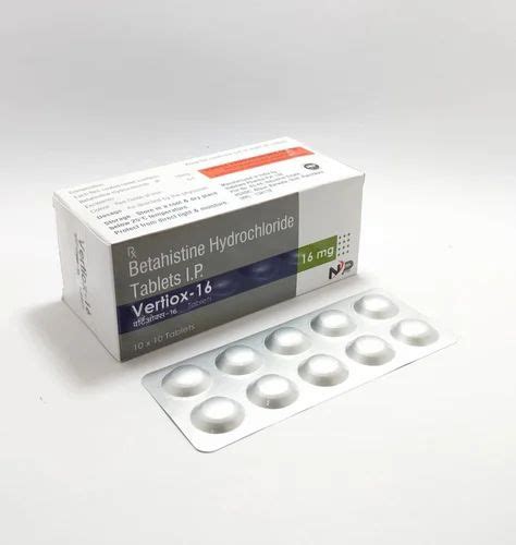 Betahistine 16 Mg Tab Packaging Size 10 10 As Directed By The