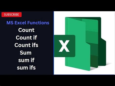 Microsoft Excel Sum Sumif Sumifs Count Countif Countifs YouTube