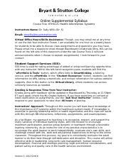 Supplemental Syllabus Template Docx Online Supplemental Syllabus