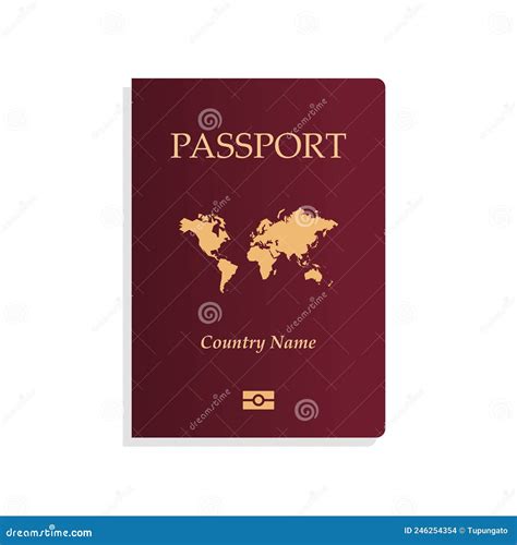 Biometric Passport Template Stock Vector Illustration Of Symbol