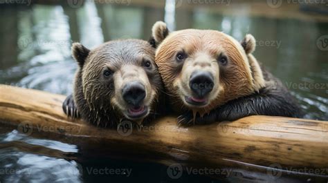 Photo Of Heart Melting Two Wombats With An Emphasis On Expression Of