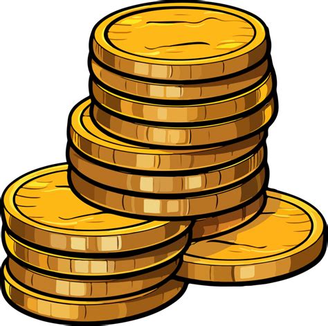 Ai Generated Golden Coins Clipart Design Illustration 36520654 Png