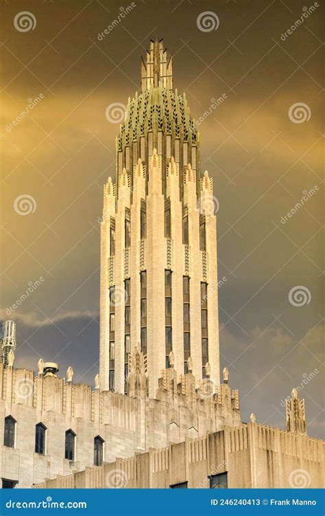 Golden Tower At Tulsa`s Historic Boston Avenue United Methodist Church