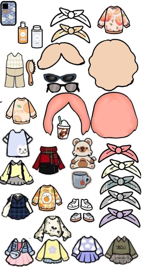 The Paper Doll Has Many Different Clothes And Accessories