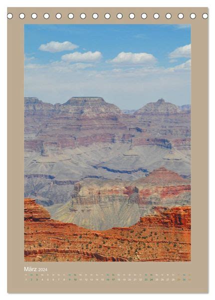 Erlebe Mit Mir Den Grand Canyon Tischkalender Din A Hoch