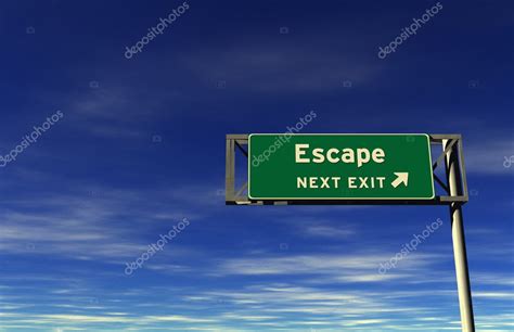 Escape - Freeway Exit Sign — Stock Photo © eyeidea #7966870