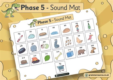 Phonics Phase 5 Sound Mat Grammarsaurus