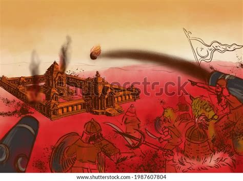 Martand Kashmir Over Royalty Free Licensable Stock Illustrations